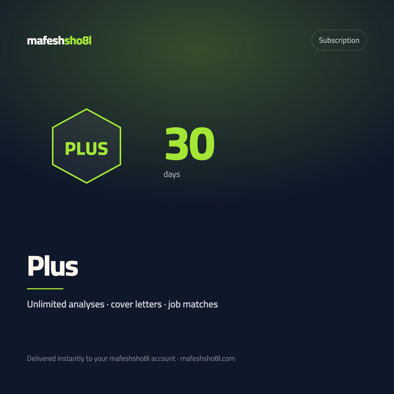 mafeshsho8l Plus — 1 month
