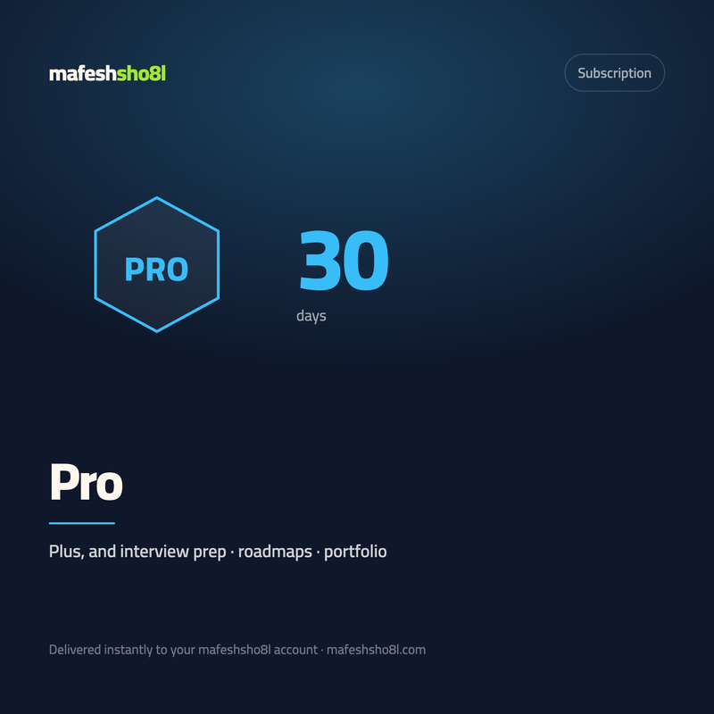 mafeshsho8l Pro — 1 month